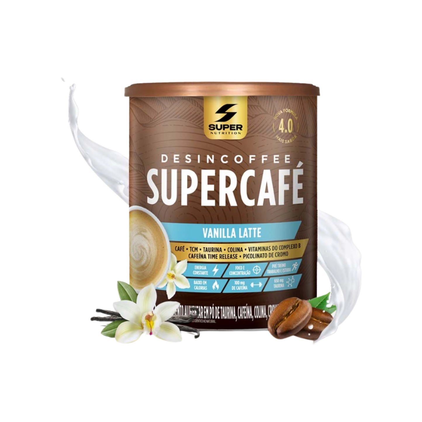 Supercafé Desincoffee 220g, Vanilla Latte