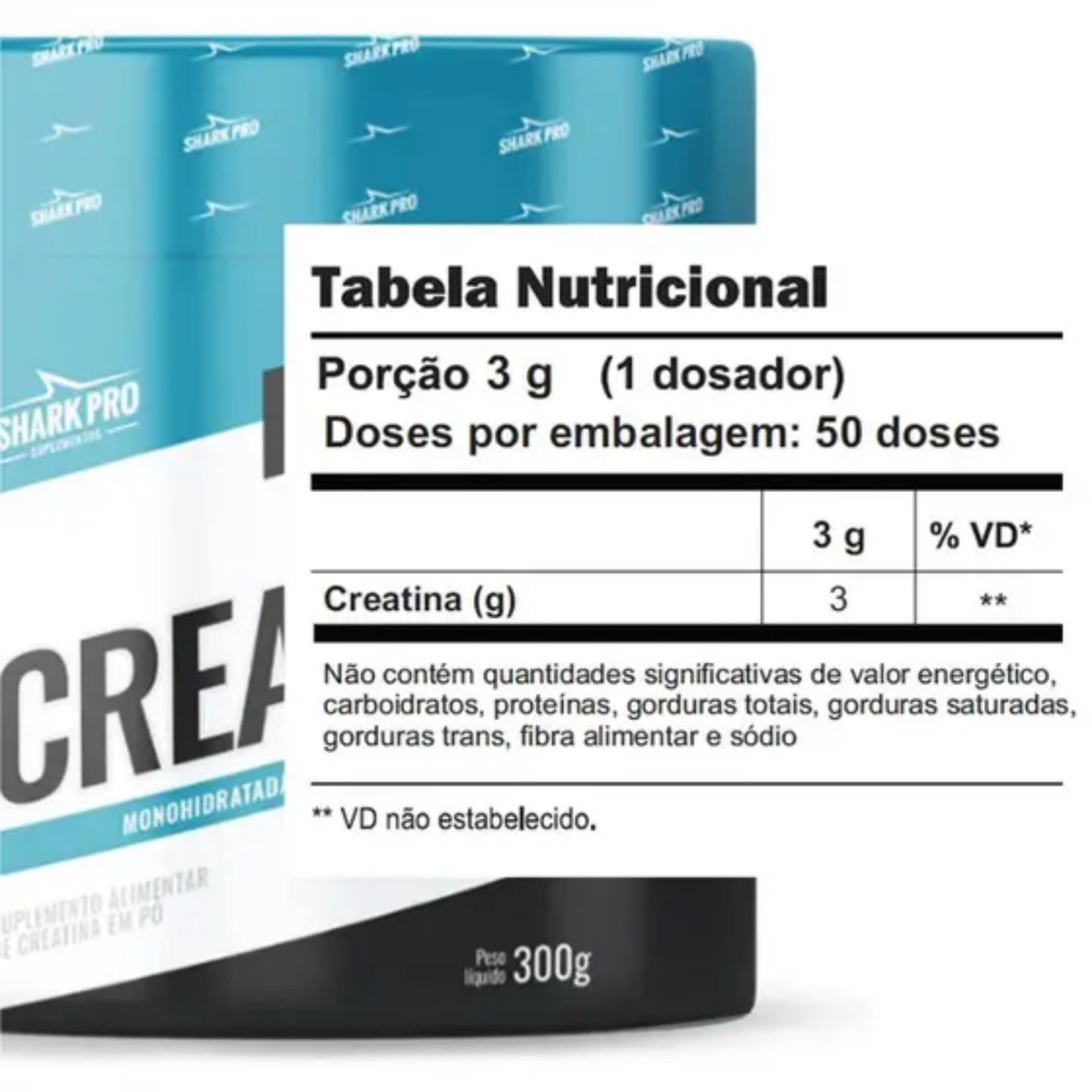 Creatina 300 GR PURA SHARK PRO