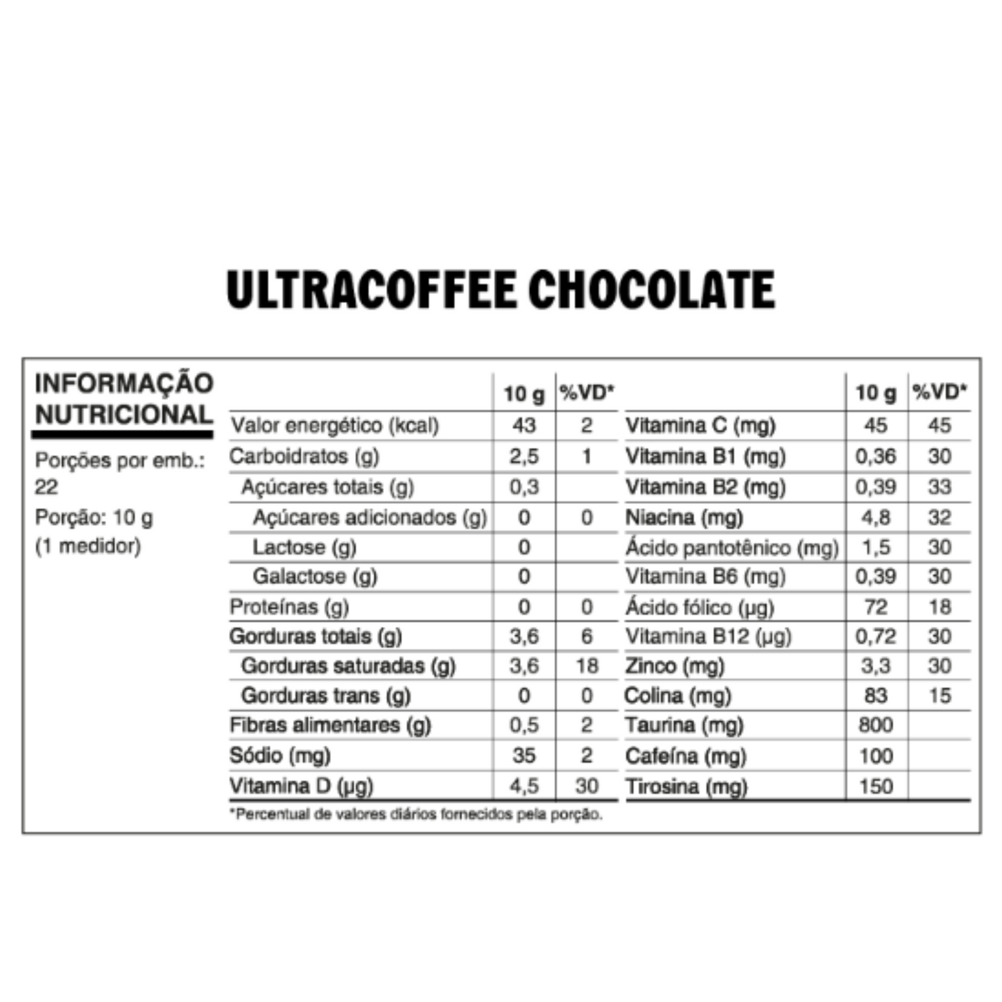 Ultracoffee sabor Chocolate - Lata 220g