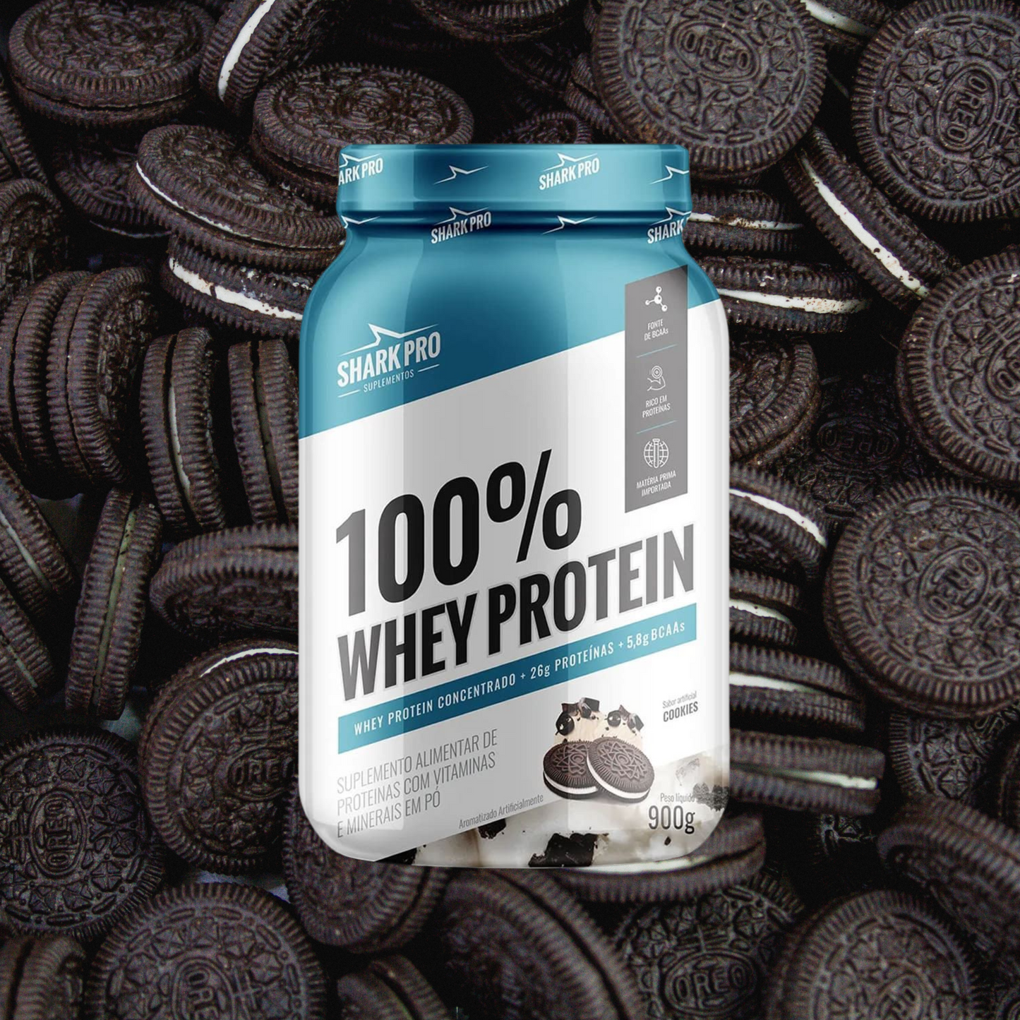 100% Whey Protein Cookies pote 900g