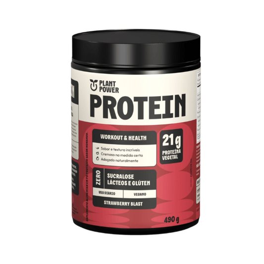 Proteína Vegetal Plant Power - Strawberry Blast 490g